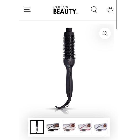 Cortex Beauty 1.5" Ionic Brush Hot Styler Excellent In Box Black - Picture 5 of 7